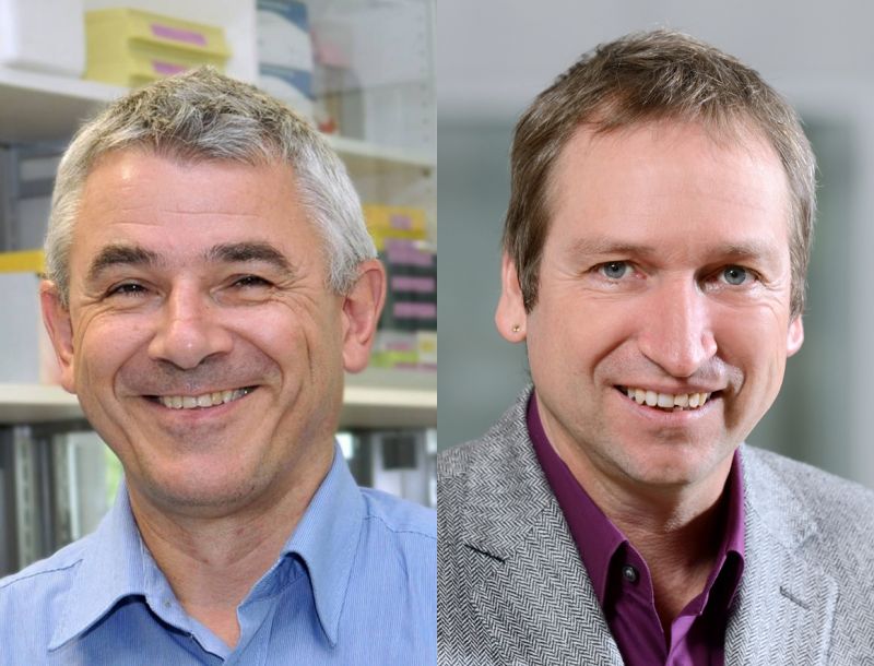 Dr. Hellmut Augustin (links) und Prof. Dr. <b>Roland Eils</b> | © dkfz.de - 48409_7_augustin-eils