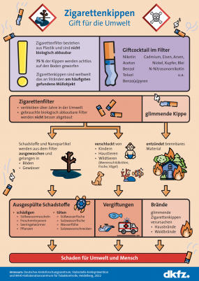 Infografik: Zigarettenkippen â€“ Gift fÃ¼r die Umwelt