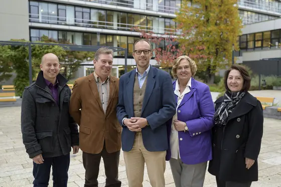 André Lenz, Schatzmeister; Volker Scheuermann, Vorsitzender; Prof. Dr. Olaf Witt; Jacqueline Wörner, Vorsitzende; Alexa Schwinn, Schriftführerin