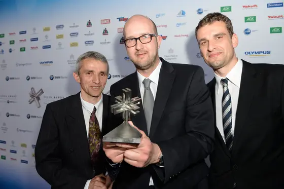 Prof. Dr. Hermann Brenner, Dr. Christian Stock und Dr. Michael Hoffmeister (v.l.n.r.)