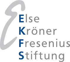 Das Bild zeigt das Logo der Else Kröner Fresenius Stiftung. Der Schriftzug enthält die Initialen "EKFS" in verschiedenen Farben und Schriftarten, wobei der Buchstabe "E" hervorgehoben ist.