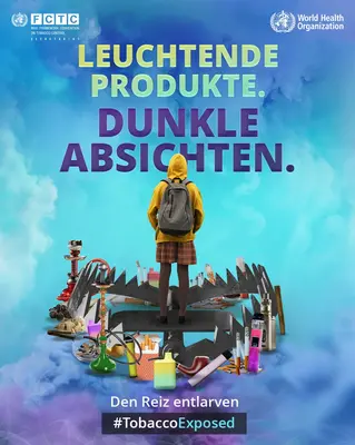 Plakat der WHO zum Weltnichtrauchertag 2025
