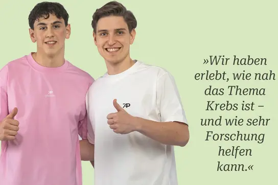 Die beiden Gründer Wilhelm Pflaumbaum und Louis Auer unterstützen das DKFZ mit ihren Spenden