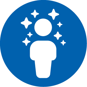 Symbol: Person mit Ausstrahlung