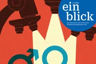 Das Cover einer Zeitschrift zeigt auf rotem Hintergrund zwei Symbole: ein männliches Symbol auf der linken Seite und ein weibliches Symbol auf der rechten Seite. Darüber steht der Titel "Gendermedizin: Der übersehene Unterschied" in großen Buchstaben. Oben links ist das Logo der Zeitschrift zu sehen.