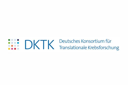 Logo of the DKTK (German Consortium for Translational Cancer Research), featuring the acronym “DKTK” in bold, accompanied by the full name in German. The design includes a grid pattern of colored squares to the left of the text.