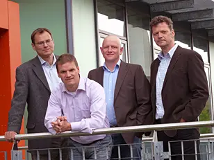 Dr. Frank Breitling, Dr. Volker Stadler, Thomas Felgenhauer, Dr. Ralf Bischoff (from left to right)